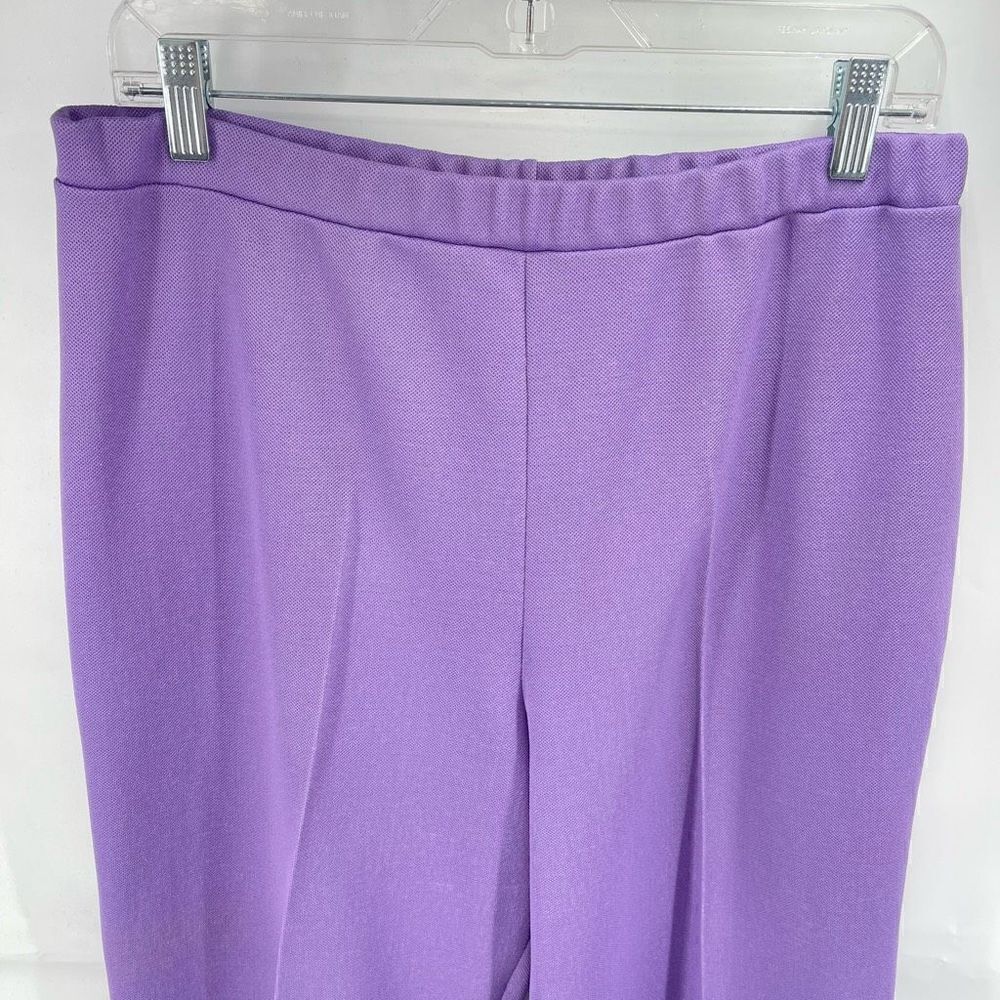 Graff Womens Vintage Cropped Pants Pull On Elastic Waist Purple Size Large View 6